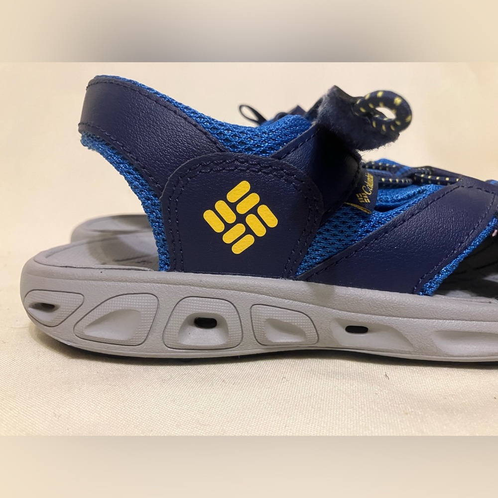 Columbia Techsun Wave Omnishield Boys Blue Hook And Loop Sandals Shoes Size 4 - Picture 2 of 16